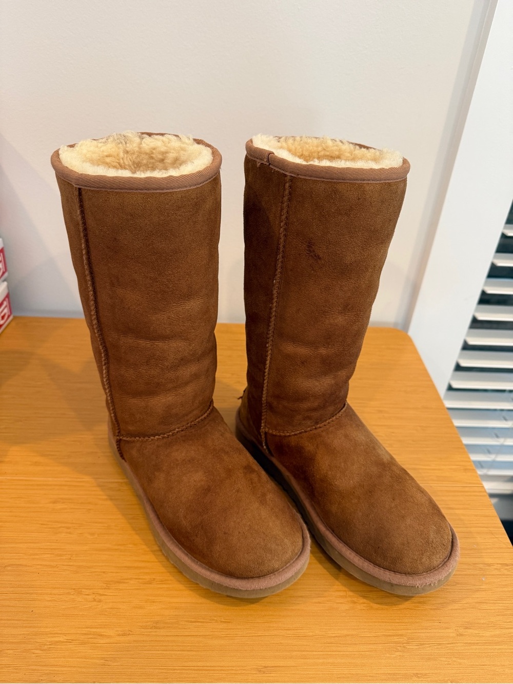 UGG Chestnut Brown Tall Shearling-Lined Boots